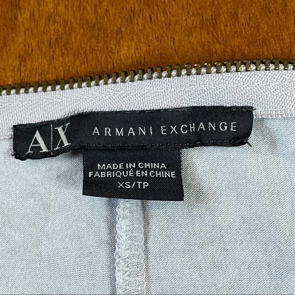 ARMANI EXCHANGE AX Tunic Geomatric Zipper Neckline XS - Picture 10 of 11